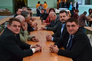 Župan mag. Marko Diaci in župan Občine Podčetrtek ter predsednik Turistične zveze Slovenije Peter Misja, v ozadju podžupan Robert Polnar in predsednik sveta mestne skupnosti Jože Štiglic